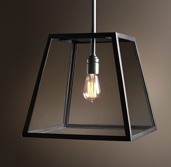 Hanglamp Glas Zwart