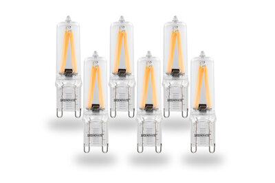 G9 LED Filament Lamp 2W Dimbaar Extra Warm Wit 6-Pack