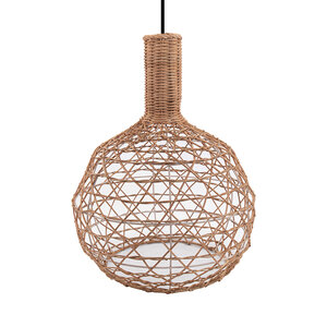 Rotan / Rieten Hanglamp, Handgemaakt, Naturel, ⌀50 cm